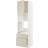IKEA Maximera Högskåp F Ugn Mikro Dörr 2 Lådor - Vit/Havstorp Beige