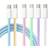 Shein 60W USB C To Type C Fast Charging Cable 3.3ft/6.6ft/10ft, 6 Pack Multicolor