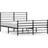 vidaXL Metal Bed Frame without Mattress with Footboard Black Sengeramme 146x207cm