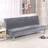 Shein Armless Folding Bed Futon Velvet Loose Sofa Cover Grey