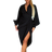 PrettyLittleThing Balloon Sleeve Gathered Skirt Midi Shirt Dress - Black