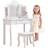 Shein Girls Dressing Table With Mirror And Stool