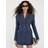 River Island Denim Cinch Waist Blazer - Blue
