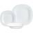 Luminarc Dinnerware Square Glass White Dinner Set