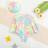 Shein Baby Girls Beachwear Set Floral Print Knit Fabric Long Sleeve - Shorts