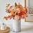 Shein 1 Bunch Artificial Flowers Mixed Silk Dandelion Eucalyptus Chrysanthemum Flower Bouquets Fake Flowers For Fall Decor Home Wedding Room Decor Table Centerpieces Orange Artificial Plant