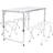 Harbour Housewares 5 Piece Height Adjustable Folding Picnic Table Set White