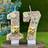 Shein Sparkly Bees Floral Numeric Birthday Candles