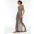 River Island Ri Studio Metallic Crochet Maxi Dress - Grey