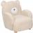 Beliani Animal Chair Faux Fur Polyester Bear Shape