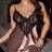 Shein Plus Size Women Lace Patchwork Waist Hollow - Nightgown