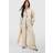 boohoo Womens Maternity Linen Look Stripe Straight Leg Trouser Beige