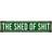 Shein Green Retro "Outhouse" Metal Wall Art Decor Wall Decor