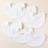 Shein 6pcs White Cotton Muslin Baby Drool Bibs
