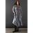 Warehouse Womens Midi Dress Shirred Chiffon Panel Long Sleeve