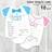 Shein 10 Sheets Gender Reveal Party Game Card