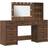vidaXL 3334215 Brown Oak Sminkbord 40x41cm