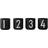 Design Letters Mini Black Taza de café espresso 4pcs