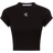 Calvin Klein Slim Cropped Ribbed T-shirt - Black