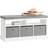 SoBuy Hidden White/Gray Storage Bench 95.8x50cm