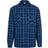 Trespass Men's Fleece Lined Checked Shirt Rapeseed - Dark Blue Check
