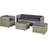 Juskys Punta Cana L - Heather Grey Lounge-Set, 1 Tisch einschl. 1 Stühle & 1 Sofas
