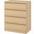 IKEA Malm White Stained Oak Byrå 80x100cm