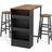 Köksbord Med 2 Pallar Bistrobord Set Barbord 49x91.5cm