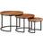 vidaXL 353900 Black Nesting Table 3pcs