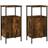 vidaXL Cabinets Smoked Oak Sengebord 31x41cm 2stk
