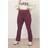 Yours Curve Elasticated Flared Leggings - Burgundy