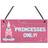 Red Ocean Princesses Only Plaque Door Nursery Sign