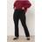Yours Elasticated Flared Leggings - Black