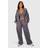 boohoo Seam Detail Crop Top 3 Piece Hooded Tracksuit - Grey