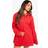 boohoo Womens Linen Oversized Beach Shirt - Red
