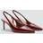 Mango Patent Leather Stiletto Heel Shoe - Burgundy