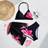 Shein Teenage Girls Floral Print Triangle Top Bikini Swimsuit Set - Cute