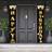 Shein Glamorous Black Gold Happy Birthday Flag Banner