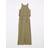 River Island Petite Khaki Layered Wide Leg Jumpsuit