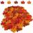 Shein 100pcs Maple Leaves Faux Autumn Plants Artificial Plant