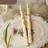 Shein 25cm Beige Printed Wax LED Candle