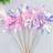Shein 10pcs Multicolor Glittery Flower Toppers Cake Decoration