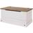 Home Source Corona White Ottoman Storage Bedding Pine Blanket Chest