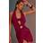 PrettyLittleThing Ruched Halter Neck Mini Beach Dress - Magenta