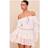 PrettyLittleThing Ruffle Detail Long Sleeve Playsuit - White