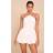 PrettyLittleThing Halterneck Puffball Playsuit - White