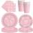 Shein Pink Bow 9 Inch Plates Napkins Set
