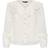 M&Co Petite Dobby Ruffle Blouse - Ivory
