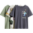 H&M Printed T-shirts 3-pack - Dark Grey/Minecraft (1117463034)