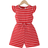 Shein Young Girl Casual Striped Print Jumpsuit - Summer